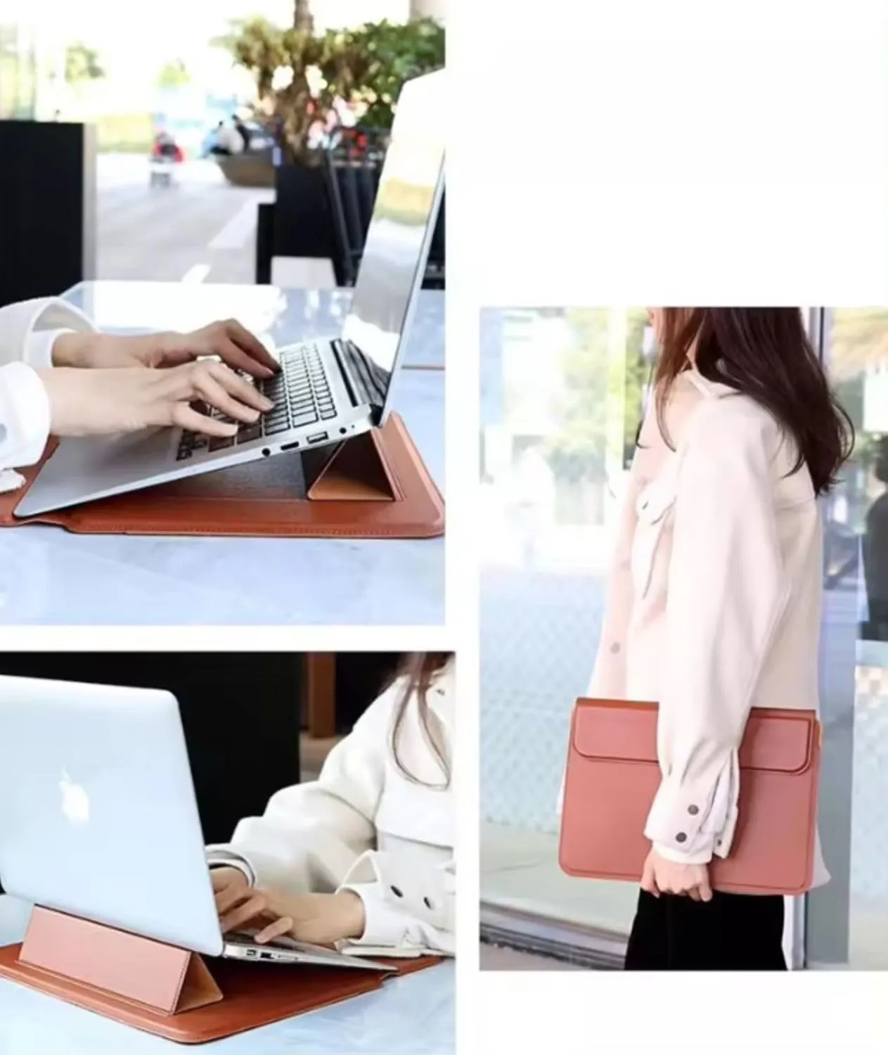 Laptop Sleeve Case 11–14 Inch MacBook Air MacBook Pro Surface Laptop Dell XPS 13 HP Envy Pavilion Lenovo Yoga Slim IdeaPad Acer Swift Chromebook Samsung Galaxy Book Shockproof Leather Bag Colour Blue