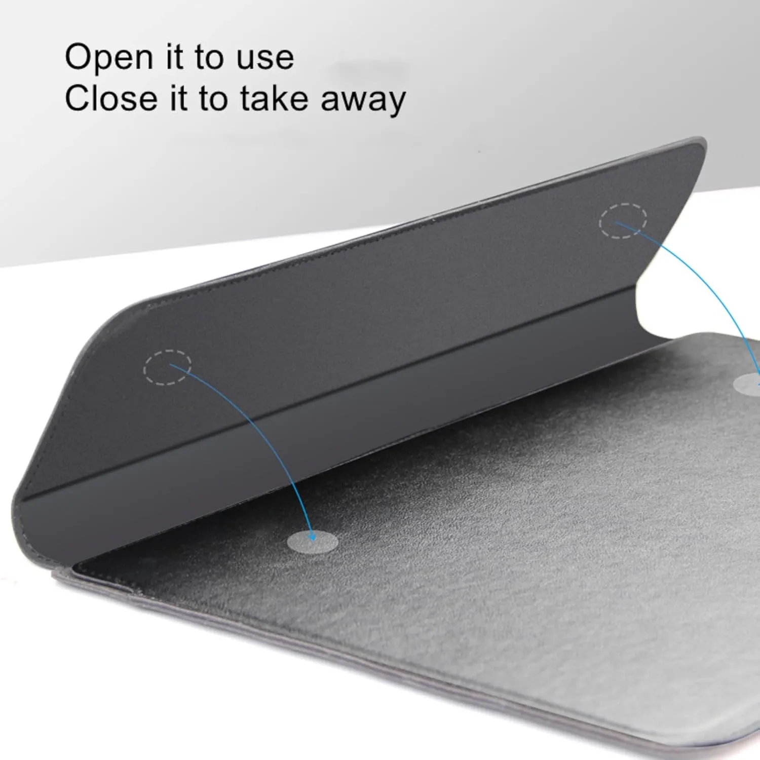 Laptop Sleeve Case 11–14 Inch MacBook Air MacBook Pro Surface Laptop Dell XPS 13 HP Envy Pavilion Lenovo Yoga Slim IdeaPad Acer Swift Chromebook Samsung Galaxy Book Shockproof Leather Bag Colour Blue