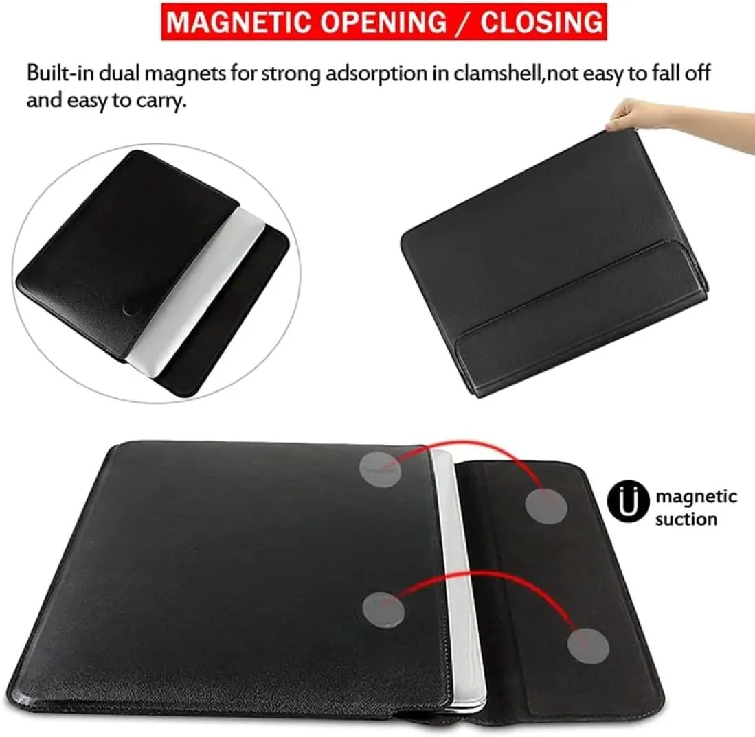 Laptop Sleeve Case 11–14 Inch MacBook Air MacBook Pro Surface Laptop Dell XPS 13 HP Envy Pavilion Lenovo Yoga Slim IdeaPad Acer Swift Chromebook Samsung Galaxy Book Shockproof Leather Bag Colour Blue