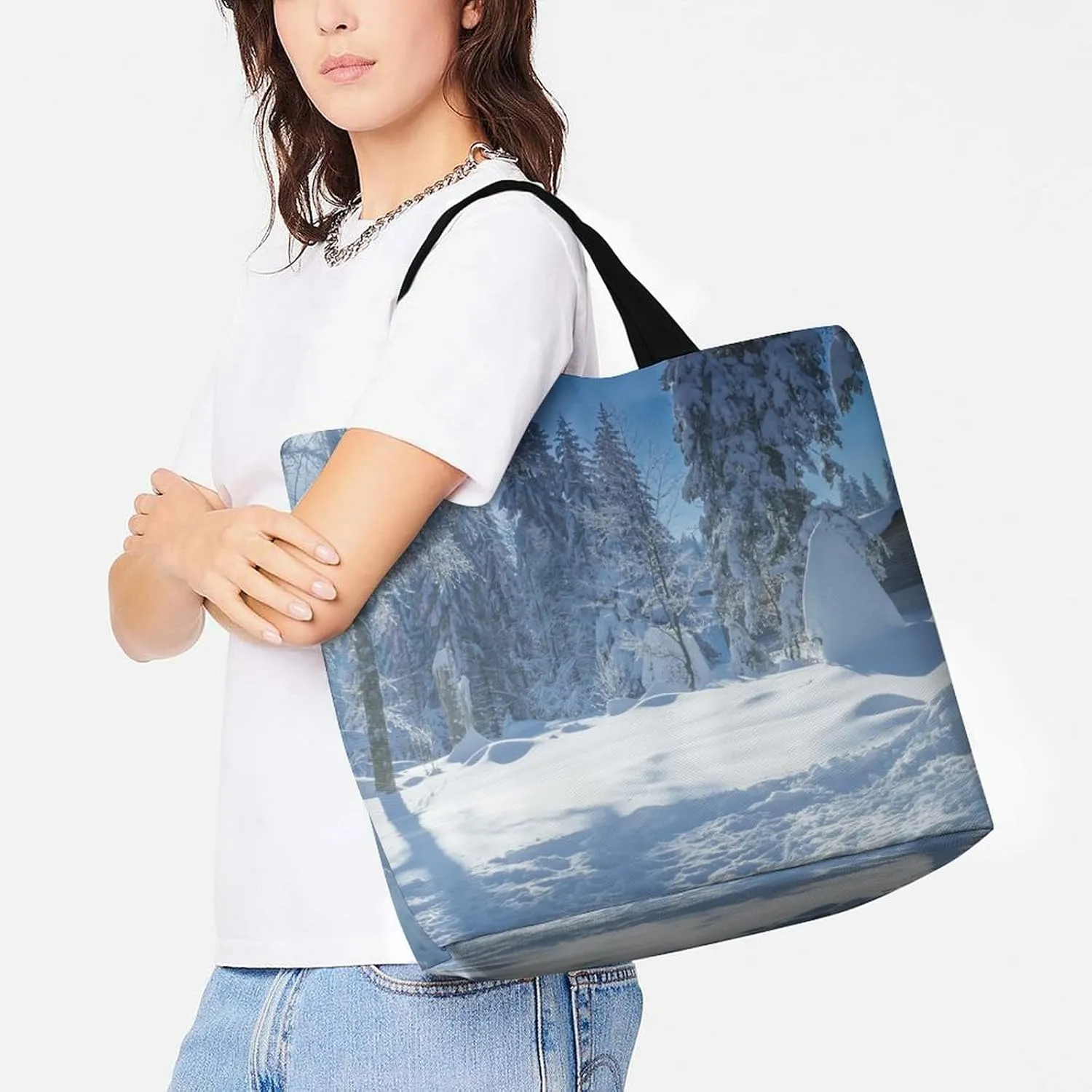 Large Capacity Shopping Tote Bag for Women, Girls