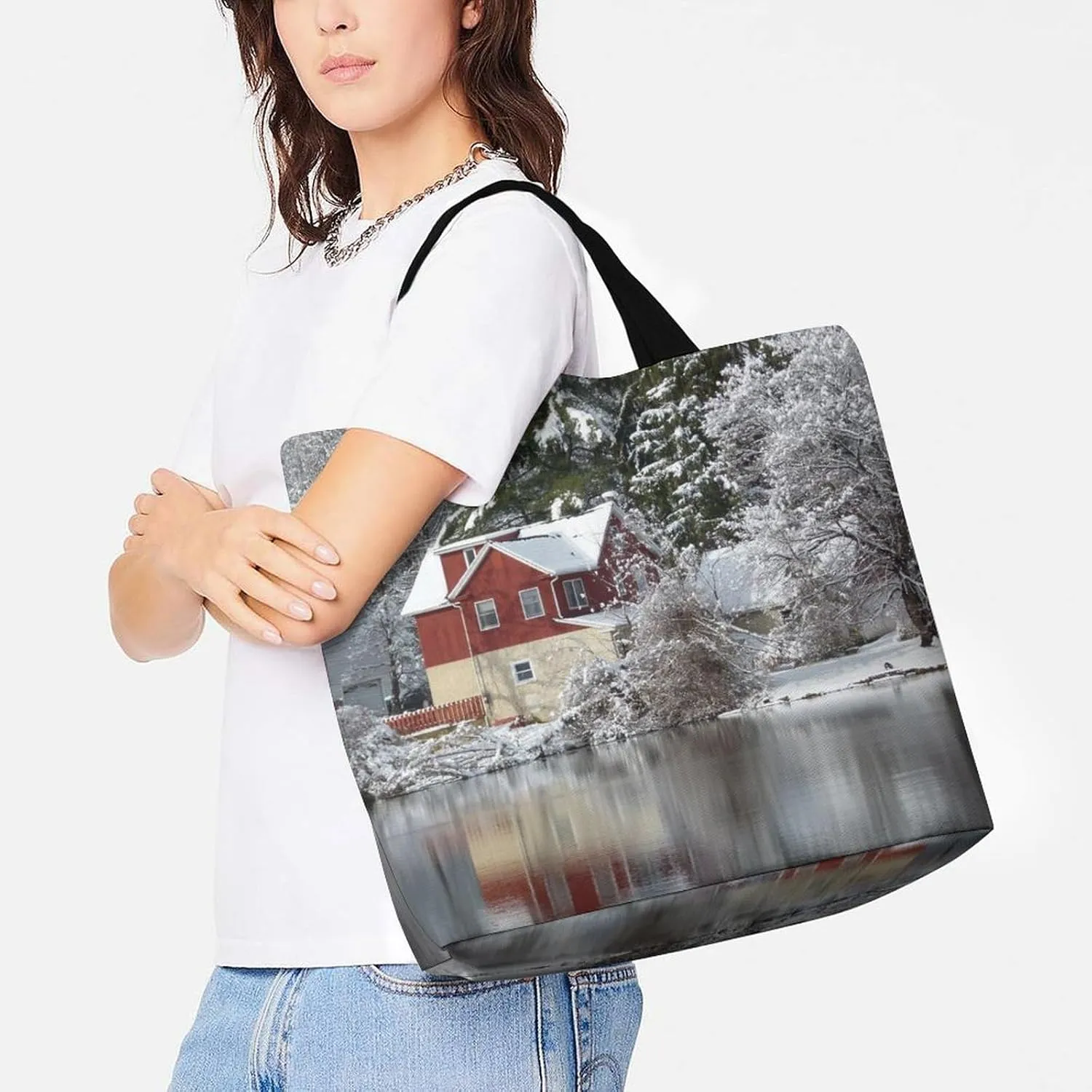 Large Capacity Shopping Tote Bag for Women, Girls