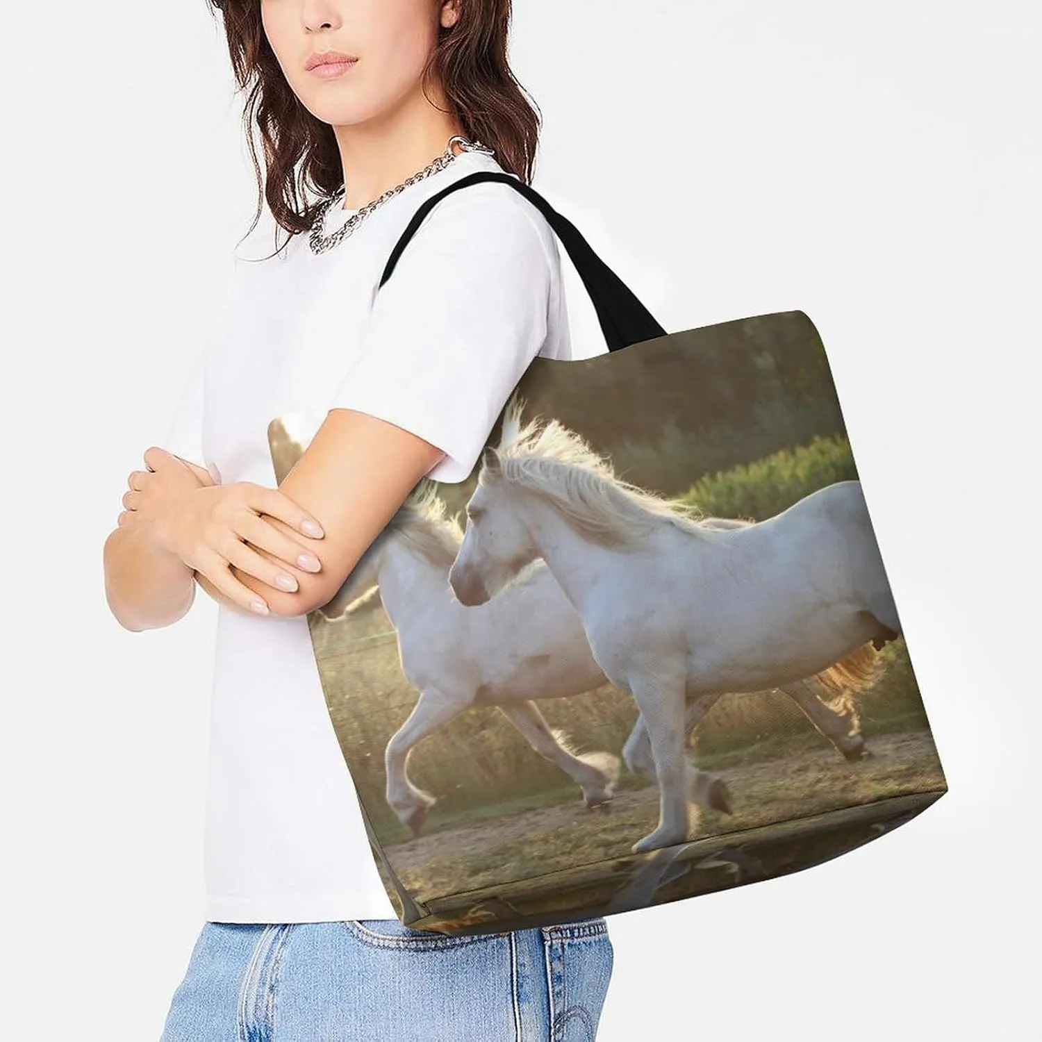 Large Capacity Shopping Tote Bag for Women, Girls
