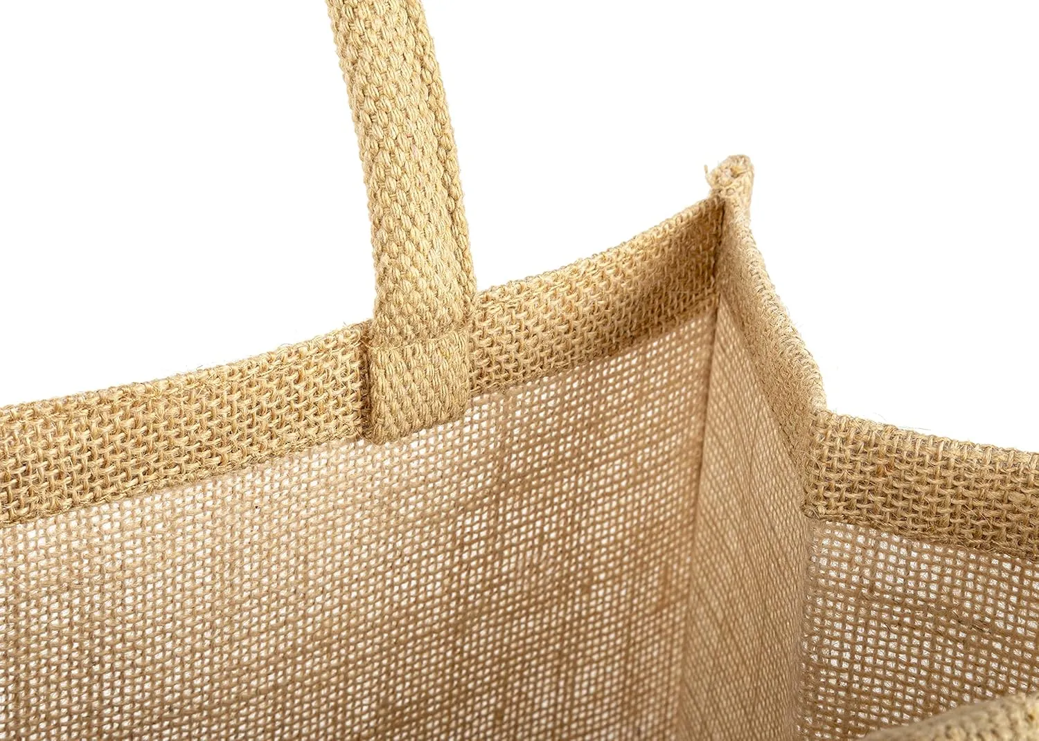 Large Jute Burlap Grocery Bags, 5 Pack, Eco-Friendly, Reusable and Biodegradable, Shopping Tote
