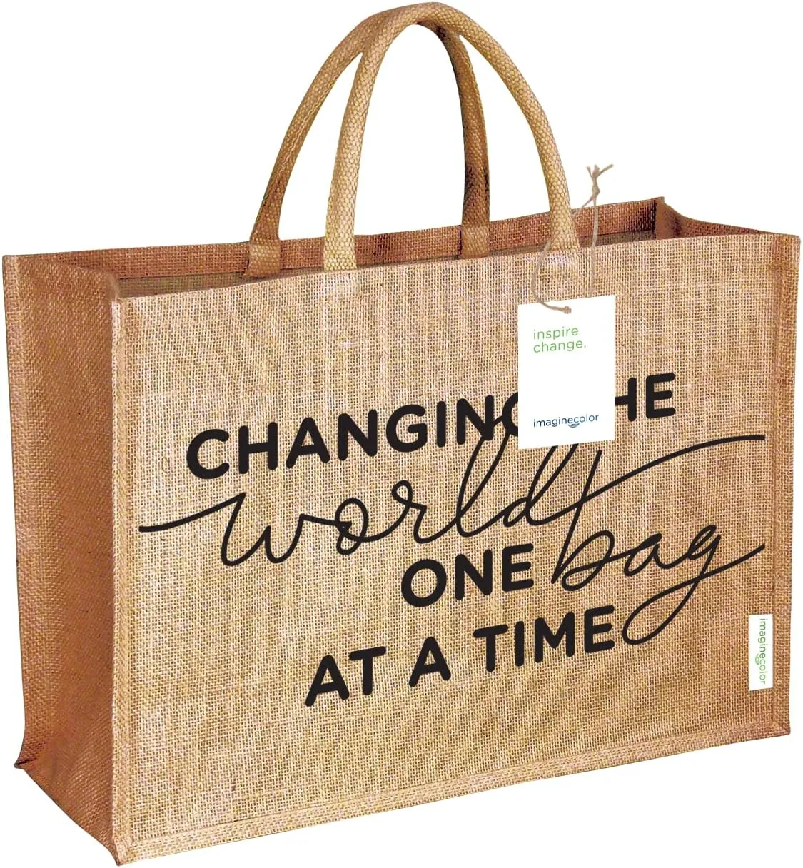 Large Jute Burlap Grocery Bags, 5 Pack, Eco-Friendly, Reusable and Biodegradable, Shopping Tote