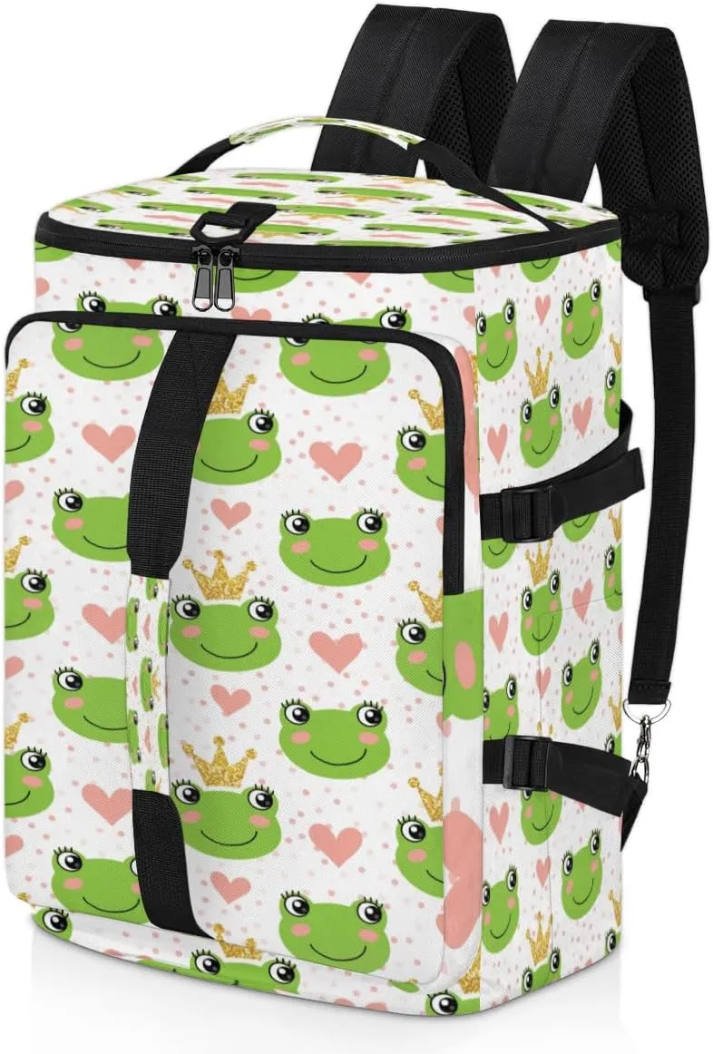 Large Sports Gym Bag With Shoe & Laptop Compartment 47L Waterproof Travel Duffel Bags for Men Women Cartoon Frog Luggage Backpack Duffle Bag