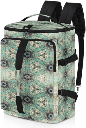Large Sports Gym Bag With Shoe & Laptop Compartment 47L Waterproof Travel Duffel Bags for Men Women Fractal Blue Sky Luggage Backpack Duffle Bag