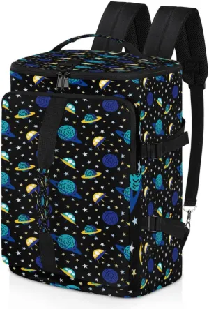 Large Sports Gym Bag With Shoe & Laptop Compartment 47L Waterproof Travel Duffel Bags for Men Women Spacecraft Luggage Backpack Duffle Bag