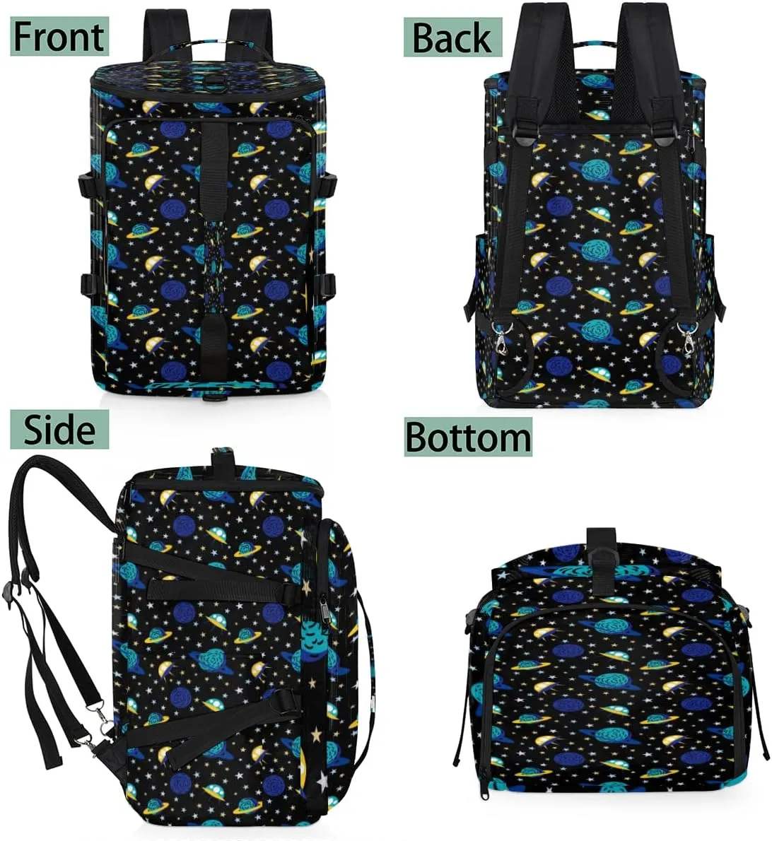 Large Sports Gym Bag With Shoe & Laptop Compartment 47L Waterproof Travel Duffel Bags for Men Women Spacecraft Luggage Backpack Duffle Bag