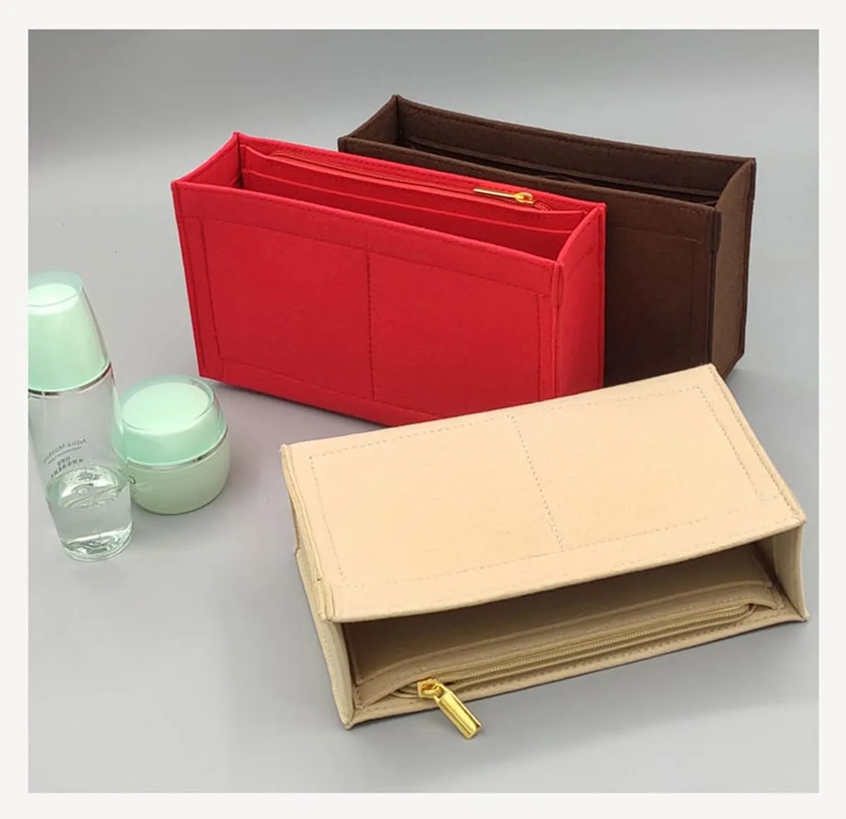 Lckaey Purse Organizer, used for Vavin small handbag, cross body liner bag, BB lining, storage and sorting bag2091claret-BB