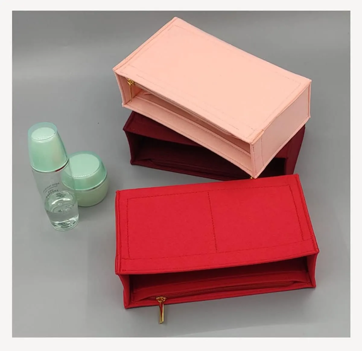 Lckaey Purse Organizer, used for Vavin small handbag, cross body liner bag, BB lining, storage and sorting bag2091claret-BB