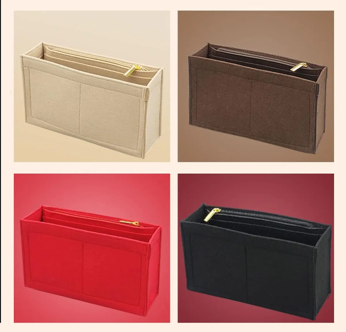 Lckaey Purse Organizer, used for Vavin small handbag, cross body liner bag, BB lining, storage and sorting bag2091khaki-BB