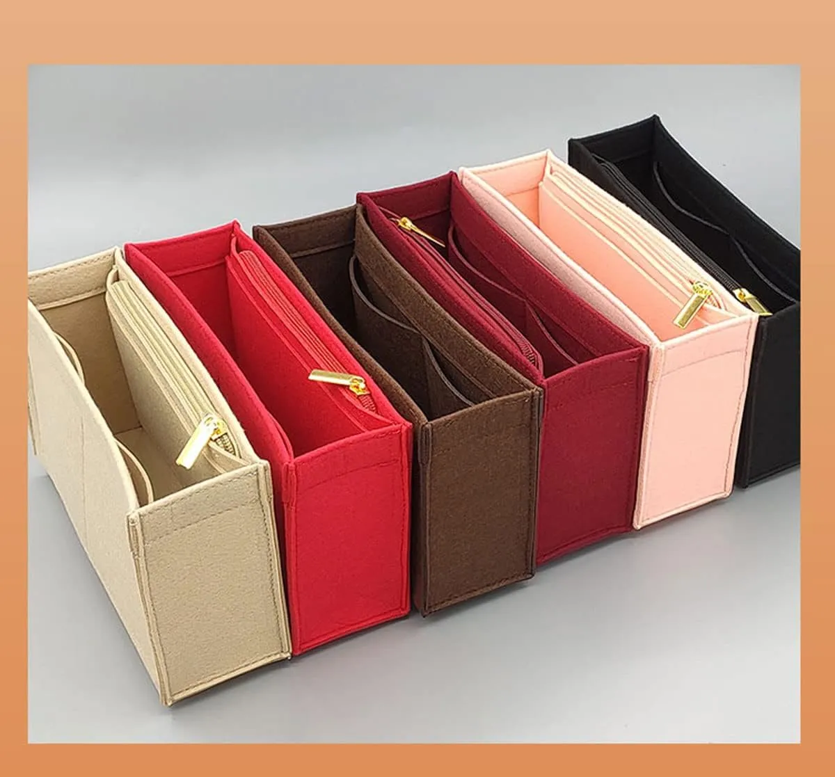 Lckaey Purse Organizer, used for Vavin small handbag, cross body liner bag, BB lining, storage and sorting bag2091khaki-BB