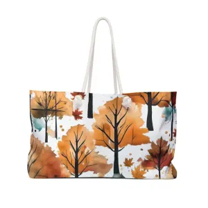 Leaf Tastic Tote with Autumn Trees Pattern
