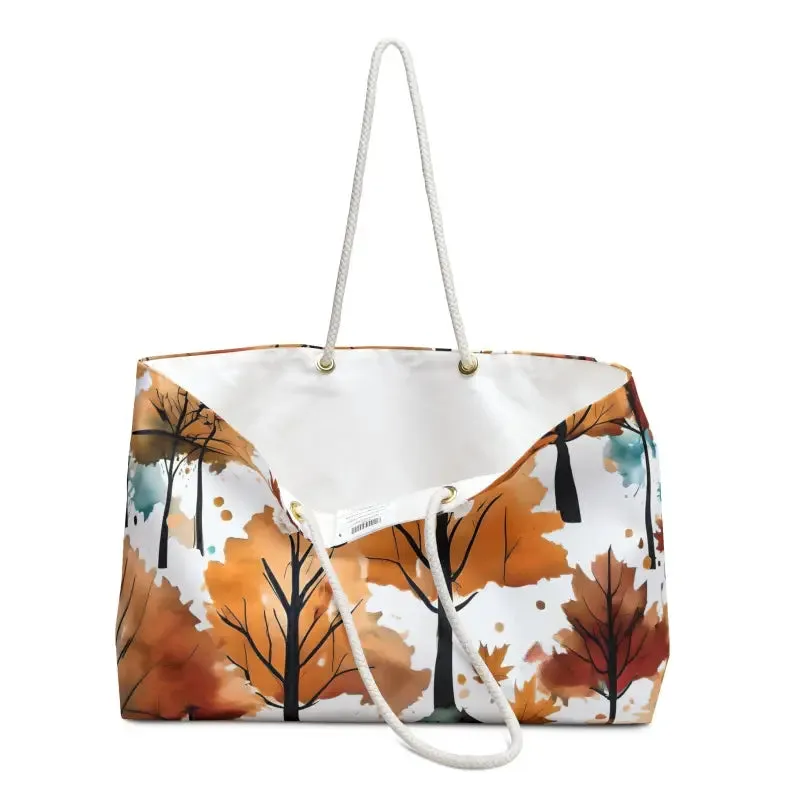 Leaf Tastic Tote with Autumn Trees Pattern