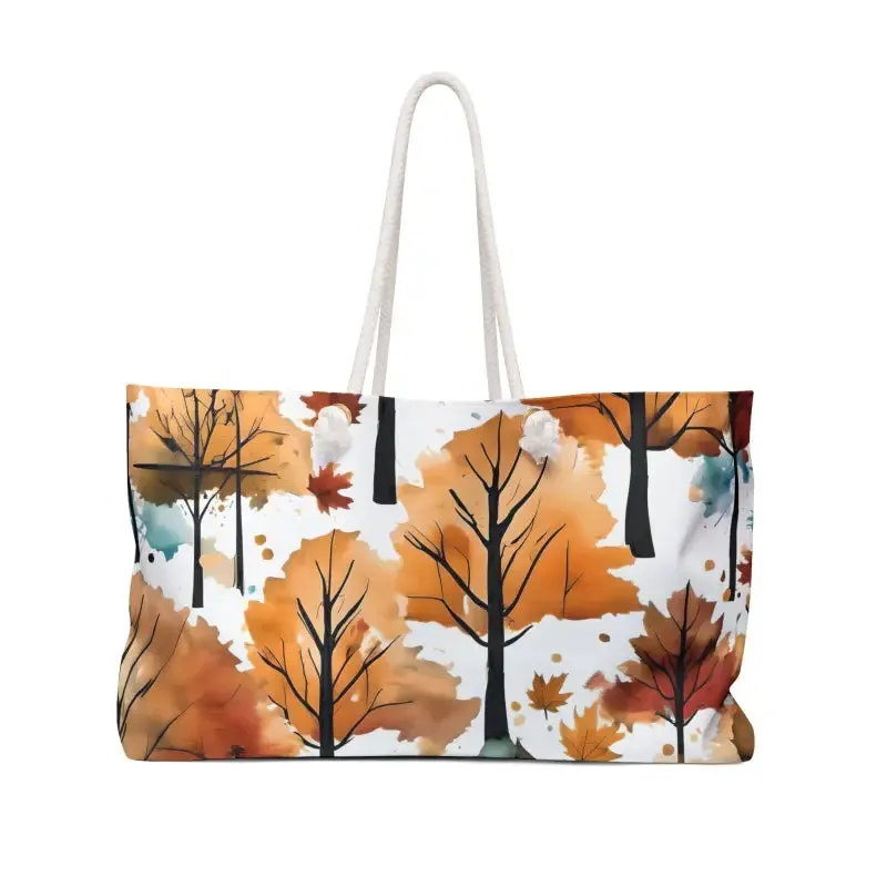 Leaf Tastic Tote with Autumn Trees Pattern