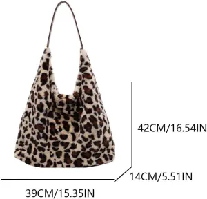 Leopard Purse for Women Slouchy Hobo Bag Cheetah Print Tote Bag Purse