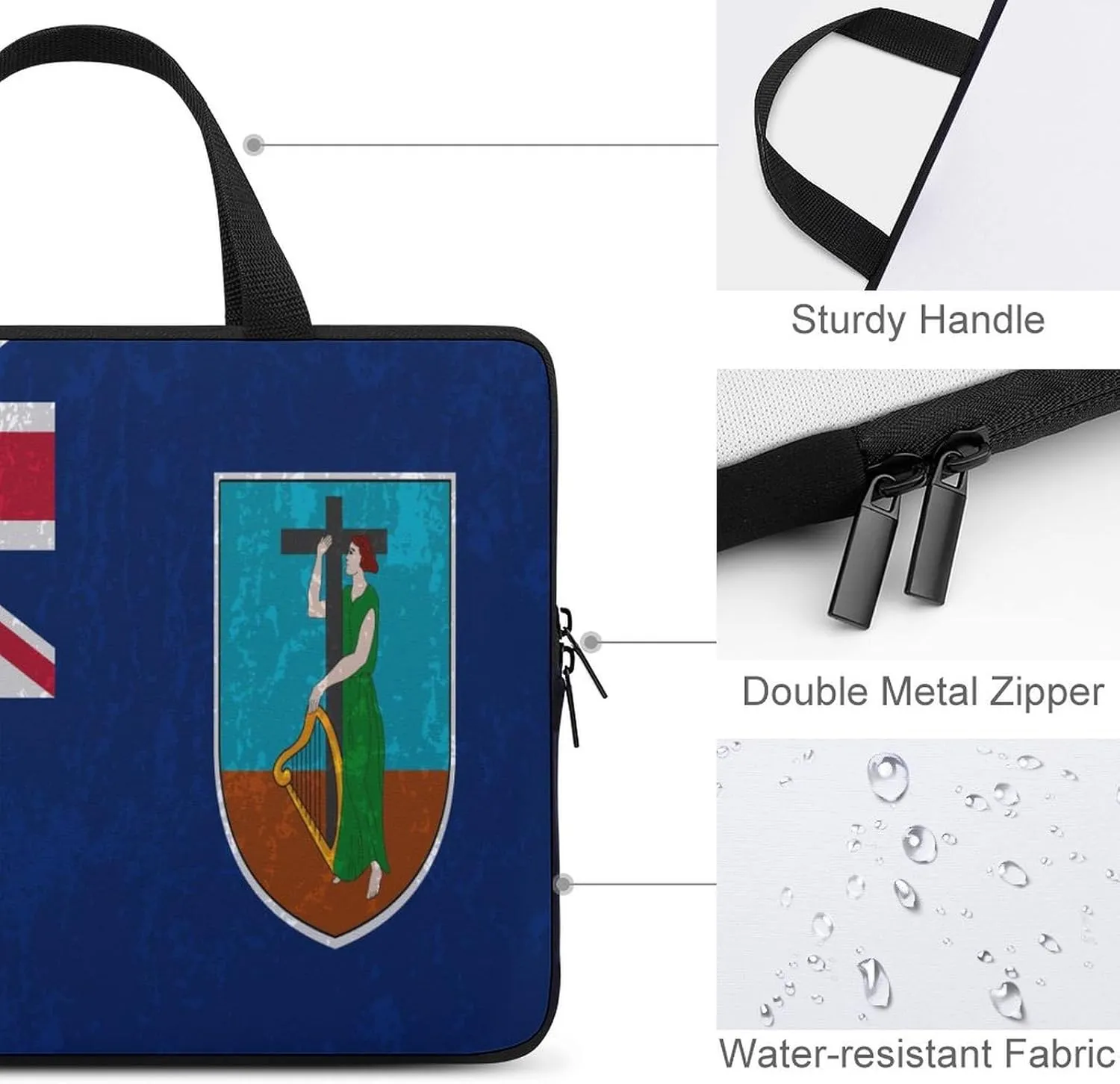 Liechtenstein Flag Laptop Sleeve Case 15-15.6 Inch, Durable Neoprene Bag for Computer