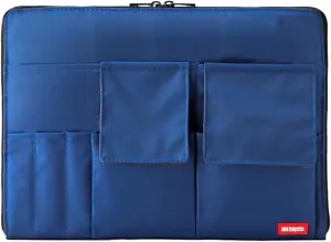 LIHIT LAB Laptop Sleeve with Storage Pockets (Bag-in-Bag), 10 x 13.8 Inches, Indigo (A7554-11N)