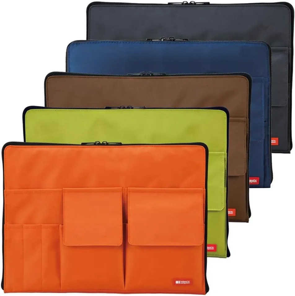 LIHIT LAB Laptop Sleeve with Storage Pockets (Bag-in-Bag), 10 x 13.8 Inches, Indigo (A7554-11N)