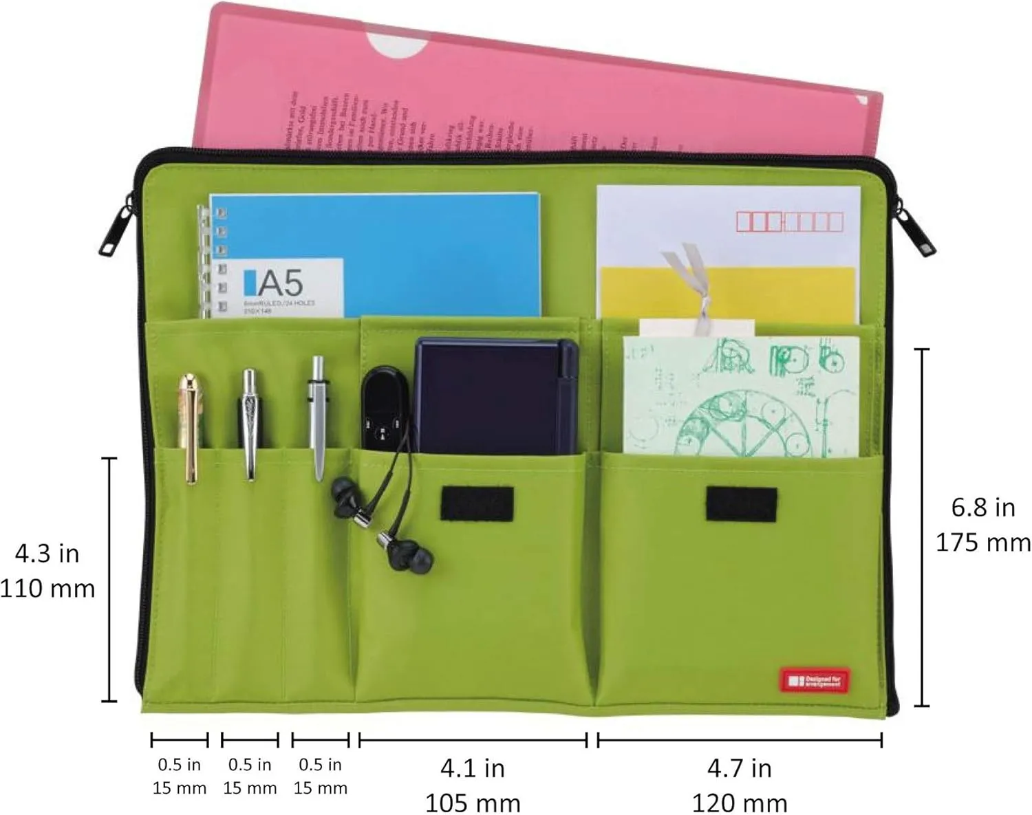 LIHIT LAB Laptop Sleeve with Storage Pockets (Bag-in-Bag), 10 x 13.8 Inches, Indigo (A7554-11N)