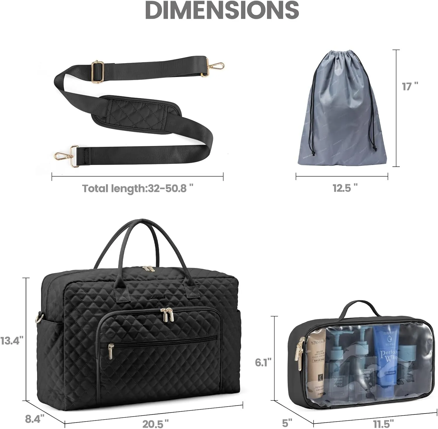 LOVEVOOK Travel Duffle Bag, Weekender Bag for Women with Toiletry Bag Carry on Overnight Bag with Laptop Compartment, Yoga Gym Bag with Wet Pocket Shoe Bag, Hospital Bag for Labor and Delivery
