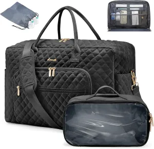 LOVEVOOK Travel Duffle Bag, Weekender Bag for Women with Toiletry Bag Carry on Overnight Bag with Laptop Compartment, Yoga Gym Bag with Wet Pocket Shoe Bag, Hospital Bag for Labor and Delivery