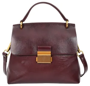 Lucena Women's Small Real Leather Shoulder Handbag Brown