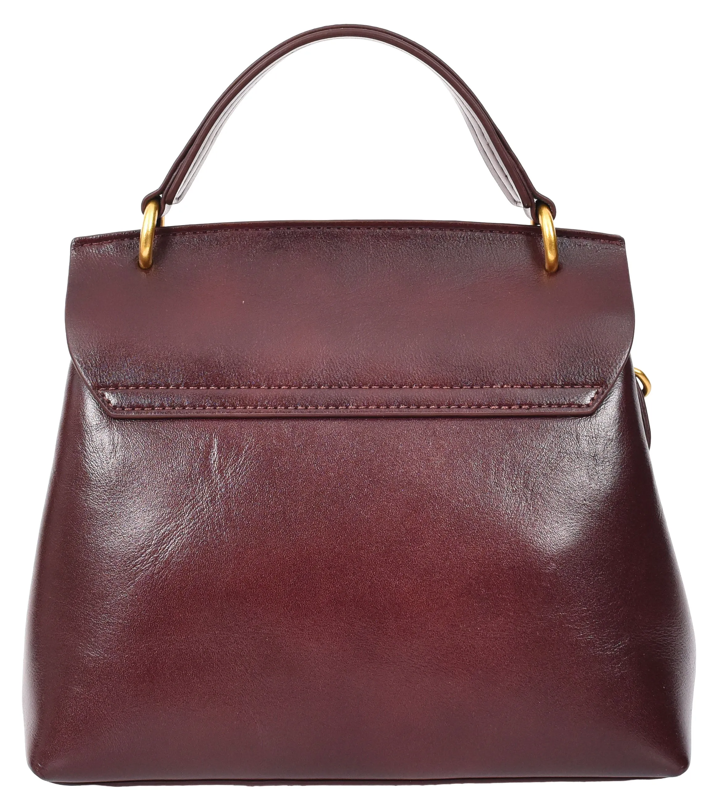Lucena Women's Small Real Leather Shoulder Handbag Brown