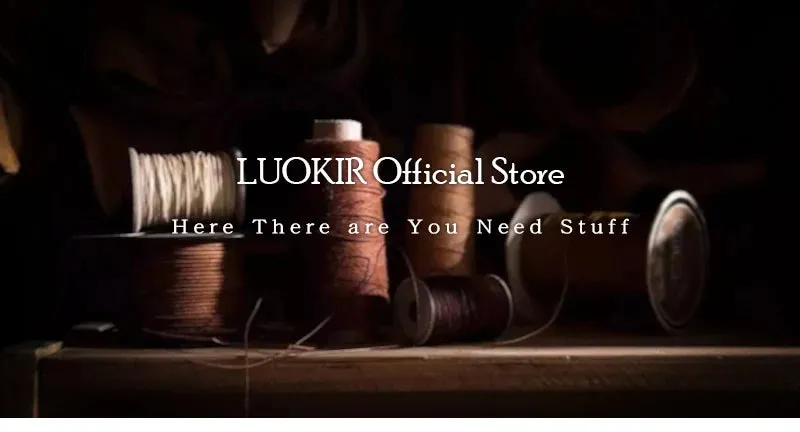 LUOKIR Vintage genuine leather headphone case pendant