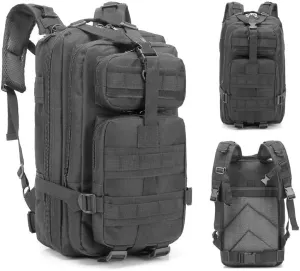 Magik 30L Military Tactical Bag Camping Outdoor EDC Travel Rucksack Hiking Backpack (Black)