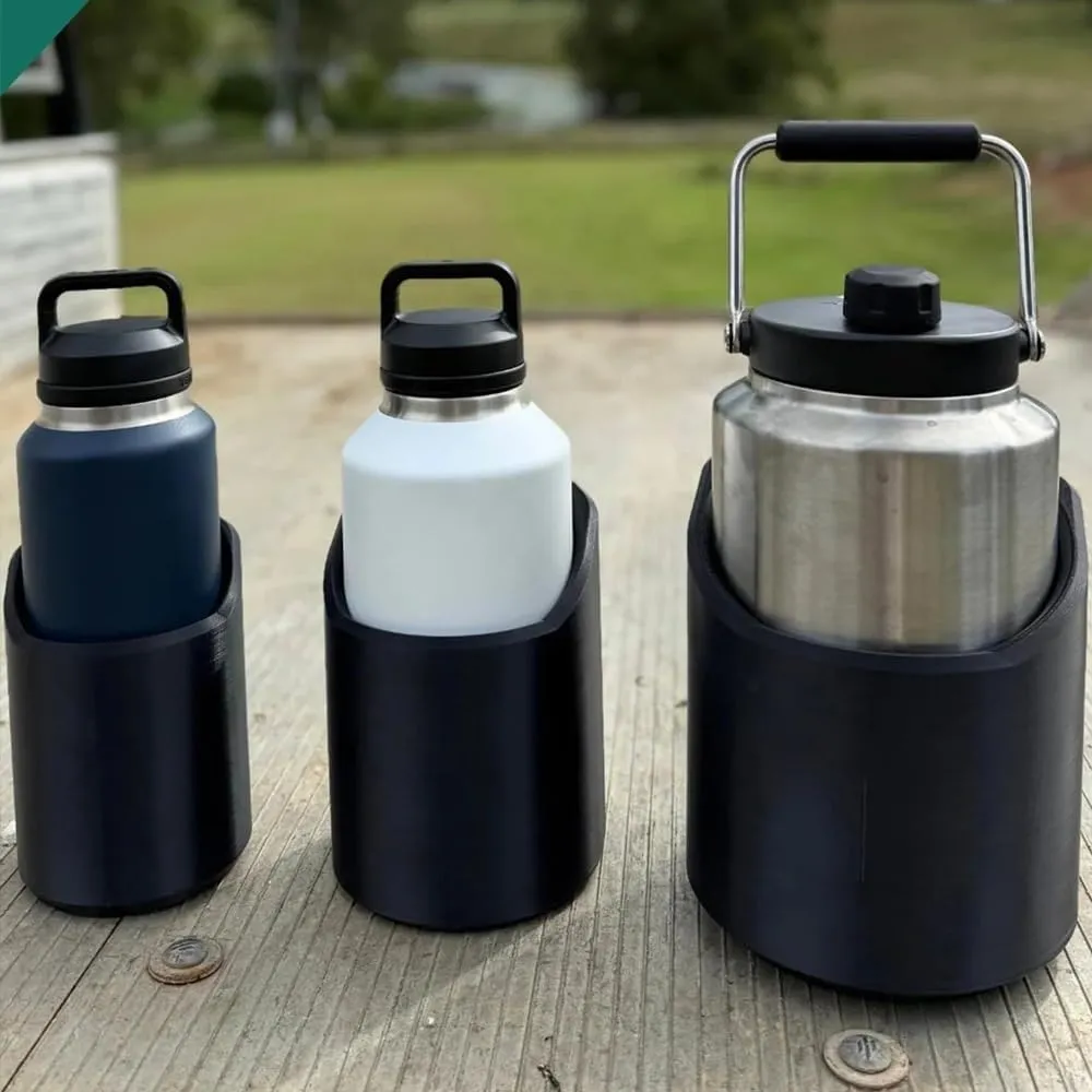 Magnetic Bottle Mounts for 46, 50, 64 oz, 3D Printed Portable Strong Magnet Truck Cup Holders, Portable Water Bottle Storage Racks for Golf Cart Tractor Bus Lawnmower(50 oz)