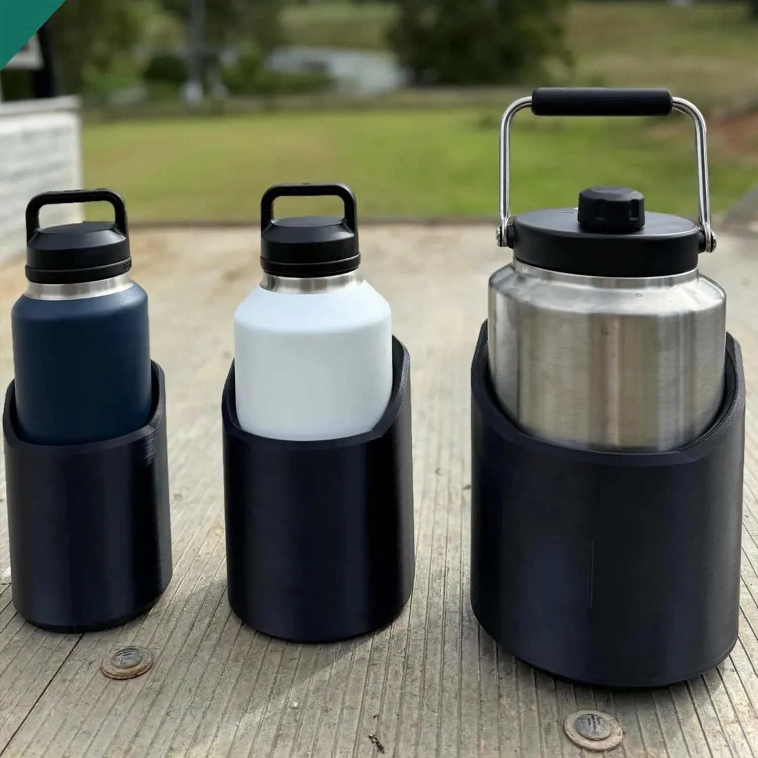 Magnetic Bottle Mounts for 46, 50, 64 oz, Portable Water Bottle Storage Rack, Strong Magnet Mount Water Bottle Holders for Tractor Fridge Yacht Forklifts Bus on Metal Surface(46 oz)