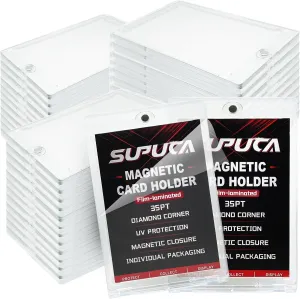 Magnetic Card Holder 100 Pack, 35PT One Touch Card Holder, Trading Card Protectors for Baseball Card Sports Card