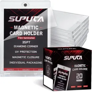 Magnetic Card Holder 20 Pack, 35PT One Touch Card Holder, Trading Card Protectors for Baseball Card Sports Card