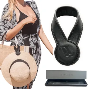 Magnetic Hat Clip for Travel on Bag | Fashionable Travel Accessories For Women | Leather Hat Holder With Strong Magnet For Handbags, Purses, Backpacks, Luggage, And Totes