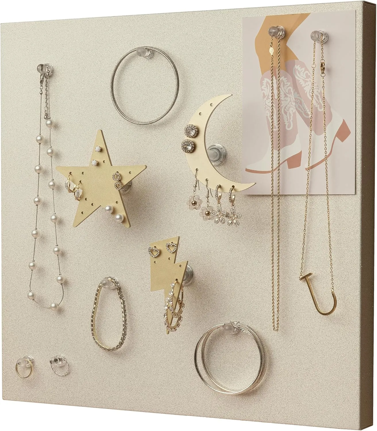 Magnetic Jewelry Organizer Wall Mount | Jewelry Organizer and Storage | Teenager Girl Gifts | Dorm Organization and Storage