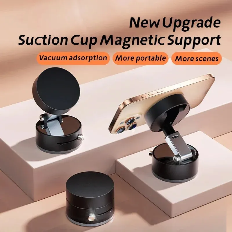 MagnoGrip 360° Double-Sided Suction Magic Phone Holder – Foldable, Magnetic & Multi-Functional! 📱✨
