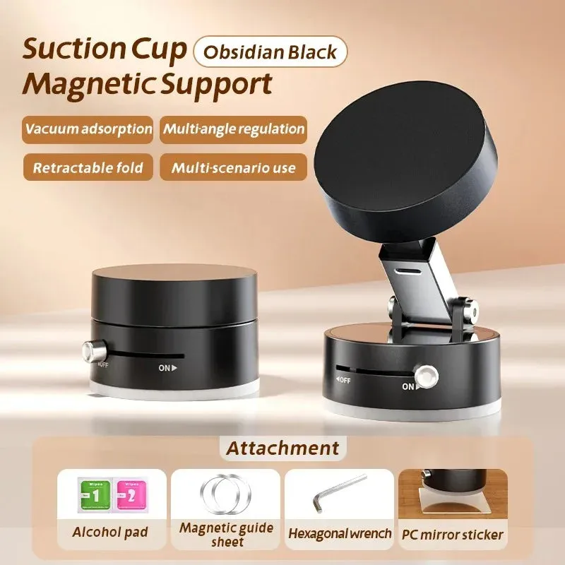 MagnoGrip 360° Double-Sided Suction Magic Phone Holder – Foldable, Magnetic & Multi-Functional! 📱✨