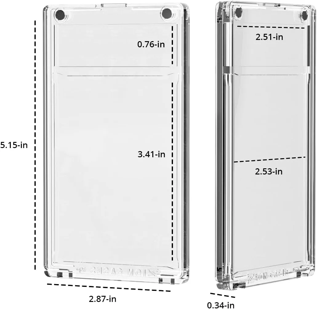 MagPro 35PT Magnetic Card Holder; Duel Magnet Card Case for Secure Holding Strength to Guard Against Unintentional Openings; Includes 25 Magnetic Trading Card Case; (25 Pack)
