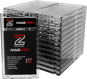 MagPro 35PT Magnetic Card Holder; Duel Magnet Card Case for Secure Holding Strength to Guard Against Unintentional Openings; Includes 25 Magnetic Trading Card Case; (25 Pack)