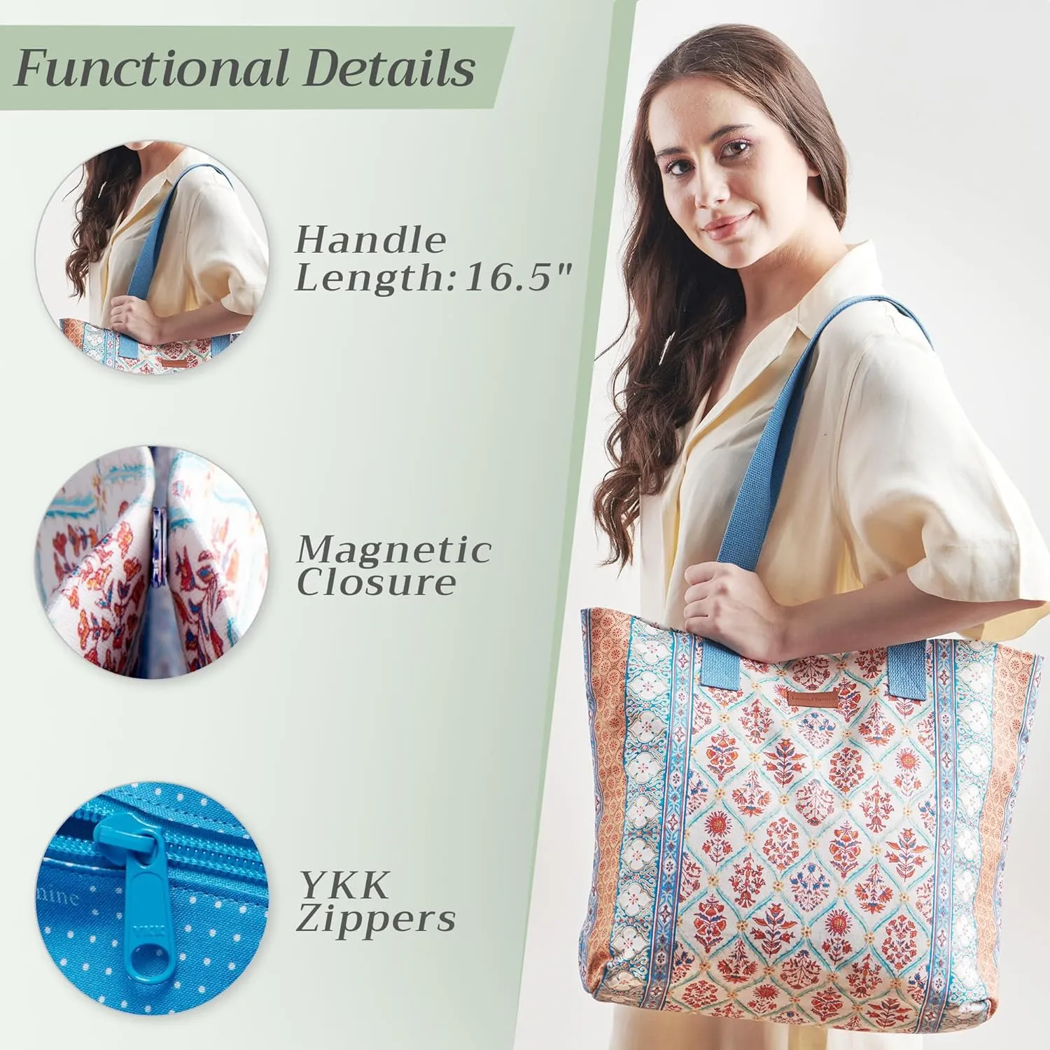 Maison d' Hermine Canvas Tote Bag 100% Cotton Canvas Reusable Shoulder Grocery Bag for Shopping Perfect for Men Women
