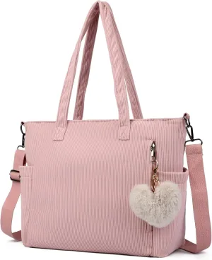 Makukke Corduroy Totes Bag Women - Shoulder Hobo Bag Handbags Crossbody Bag Big Capacity Shopping Purses