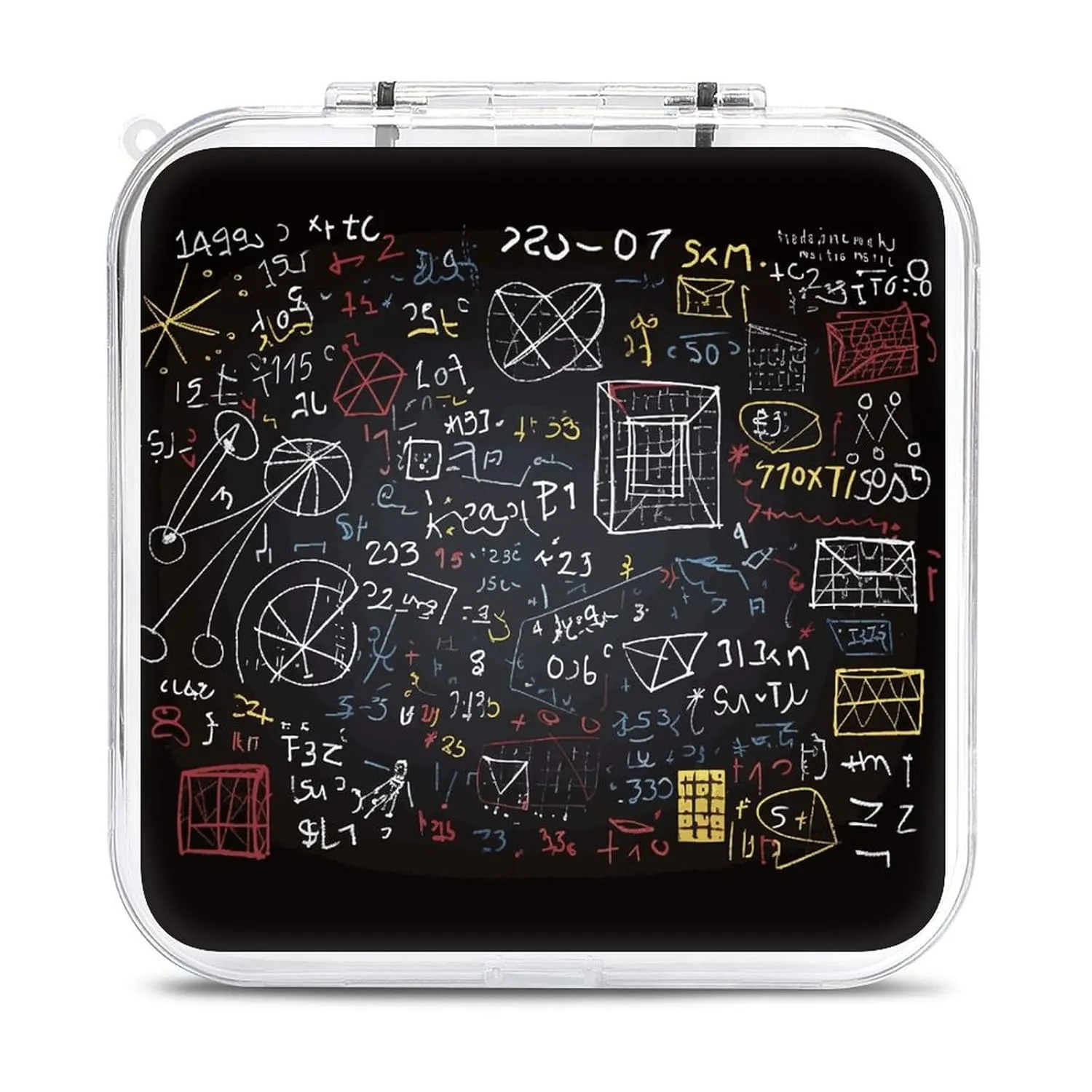 Mathematics And Physics Switch Game Case Switch Game Holder Cartridge Case Storage 12 Games & 2 Micro Sd Card Slots, Travel Carry Cases, Portable Games Card Storage, Hard Shell, Buckle Closure