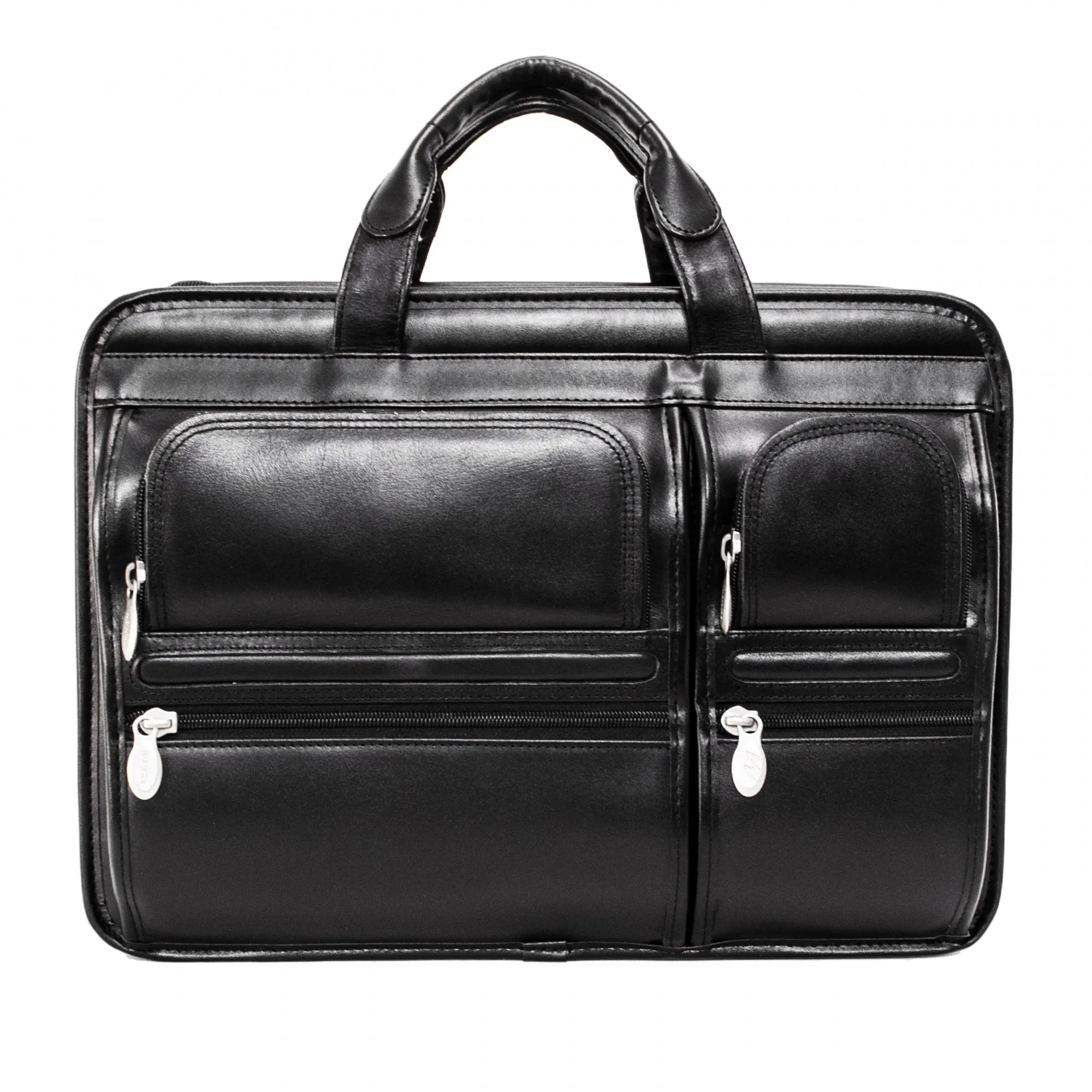 McKlein USA Hubbard 15.6" Leather Double Compartments Laptop Briefcase