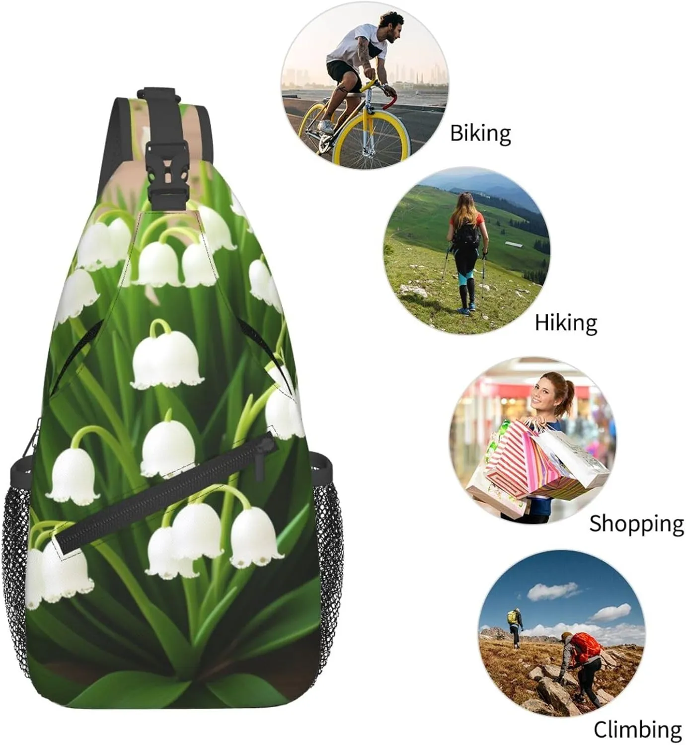 Mechanical Gold Disc Sling Bag For Women Mencross Sling Bag Fashion Crossbody Shoulder Bag Chest Bag For Hiking Travel