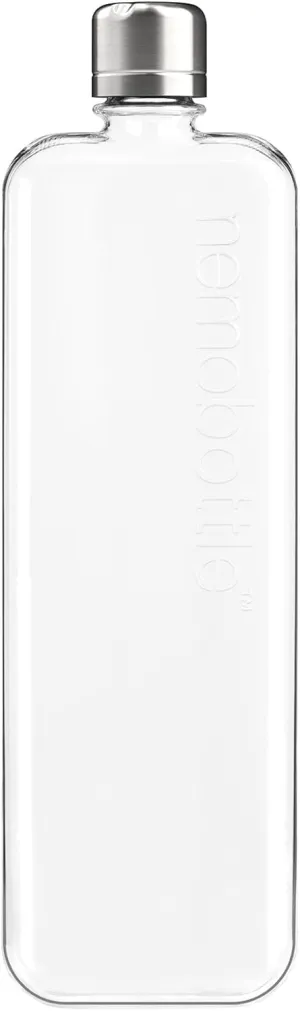 memobottle Slim - 20.3oz(600ml) - Sleek, Slim & Flat Water Bottle for Bags, Laptops & Books | BPA Free Tritan | Modern, Minimalist | Ideal for Gym & Daily Use