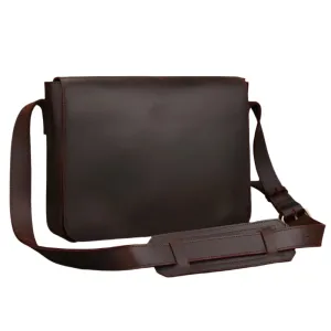 Men's Leather Crossbody Bag – High Quality Crazy Horse School Bag