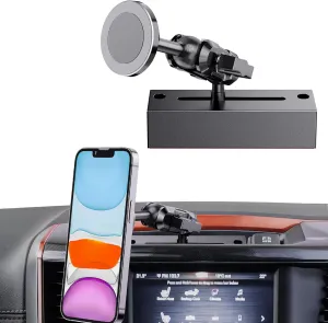 Metal Magnetic Phone Mount for 2019  RAM 1500/2500/3500 & 2019  RAM TXR, OEM Holes Screws Install Super Stable for Off Road Bumpy Road Dodge 1500 Phone Holder Cool Ram Accessory