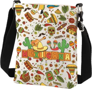 Mexicana Crossbody Bag Mexican Gifts Mexican Vacation Travel Gifts Mexico City Souvenirs Gifts Mexican Cell Phone Purse Bag