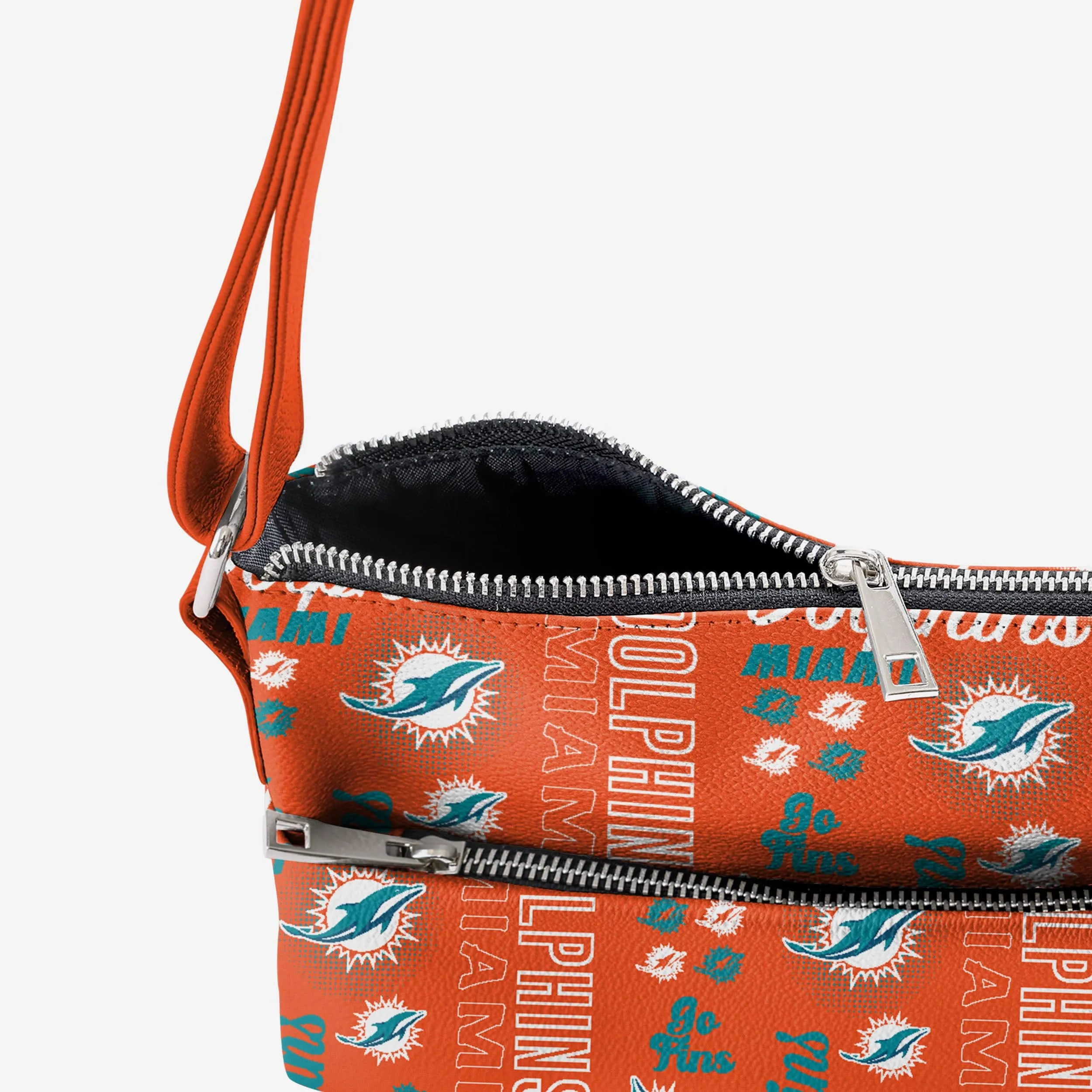 Miami Dolphins Spirited Style Printed Collection Foldover Tote Bag